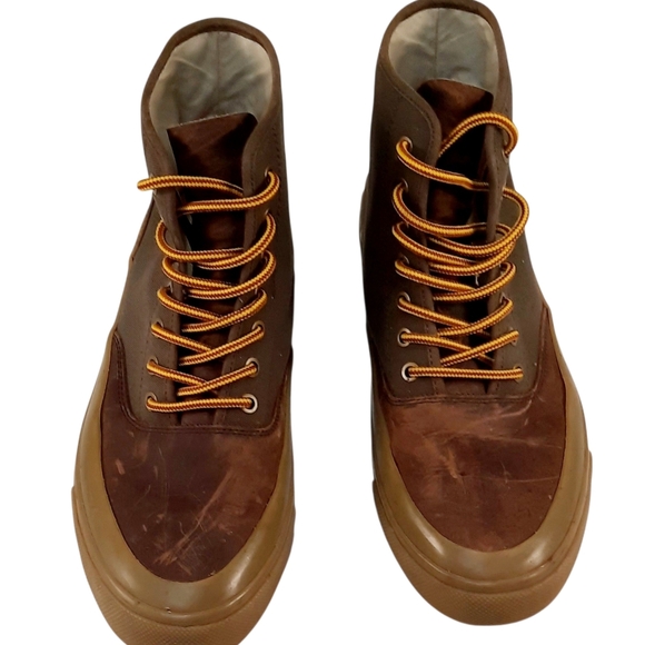Men's SEAVEES Brown Mammoth Boot Sneaker Rugged Oil Leather Size 12 - Picture 3 of 5